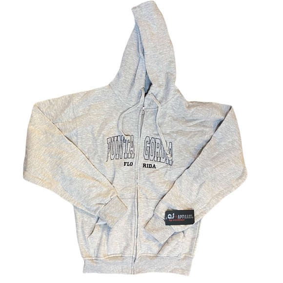 AJ APPAREL - UNISEX Souvenir Zip Hoodie - Punta Gorda, FLORIDA - Picture 1 of 9